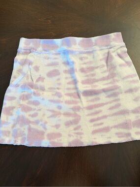 Women’s Lavender Tie-Dye Knit Mini Skirt